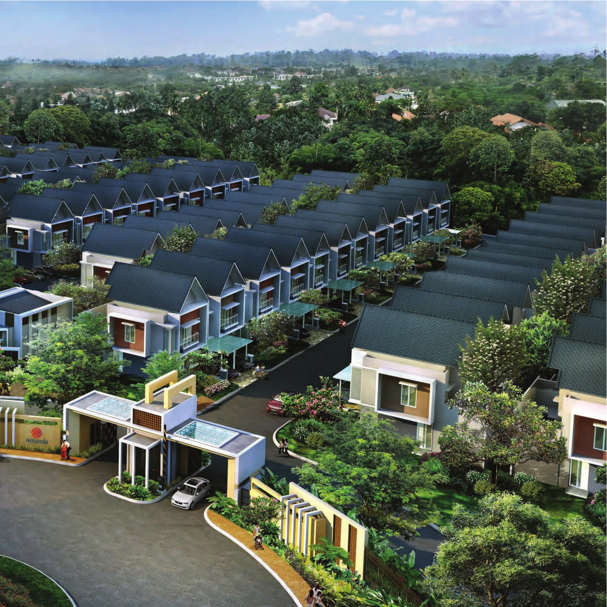 Aerial view cluster Amanda — 6,3 Ha Summarecon Bandung