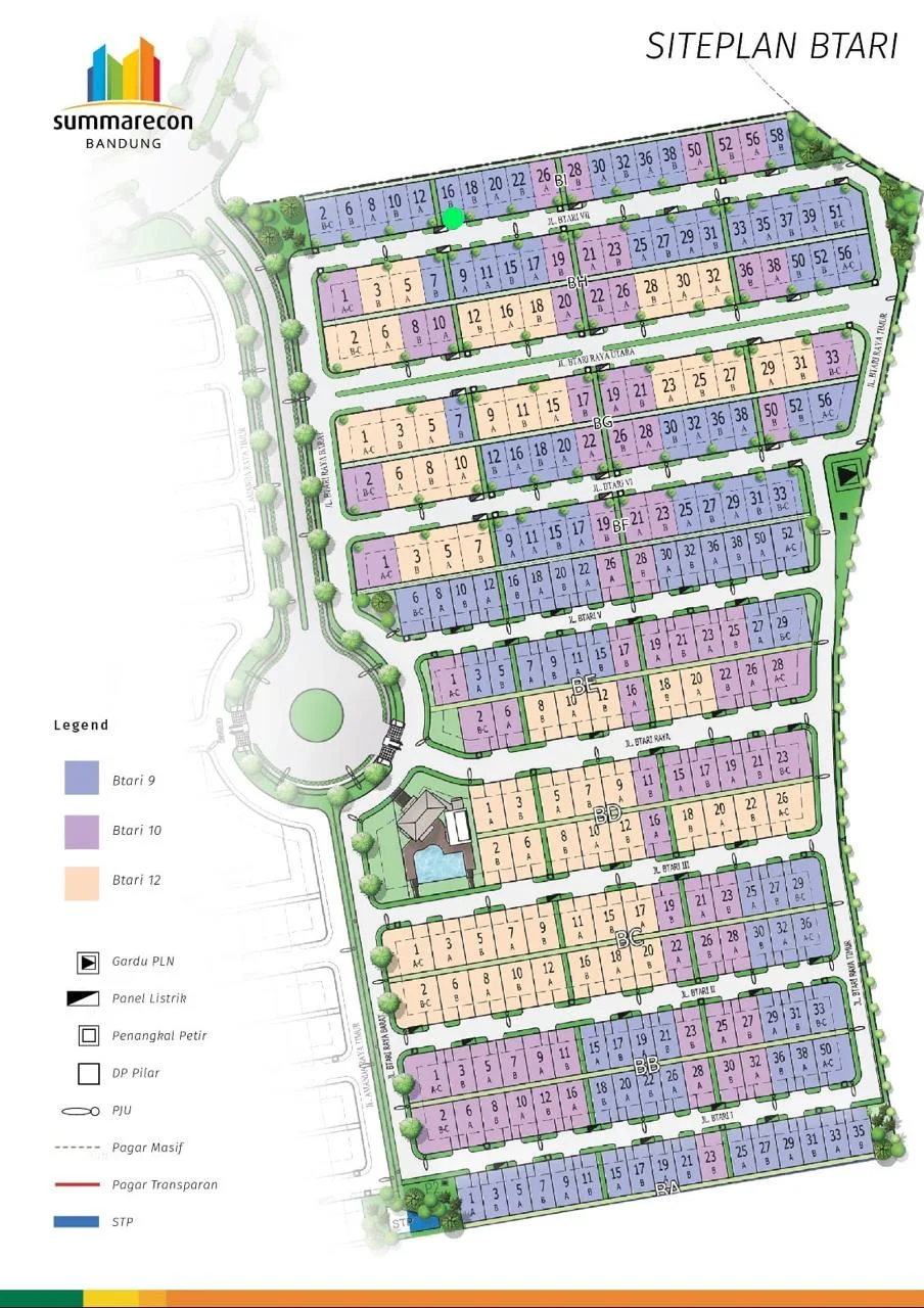 Siteplan Btari — Summarecon Bandung
