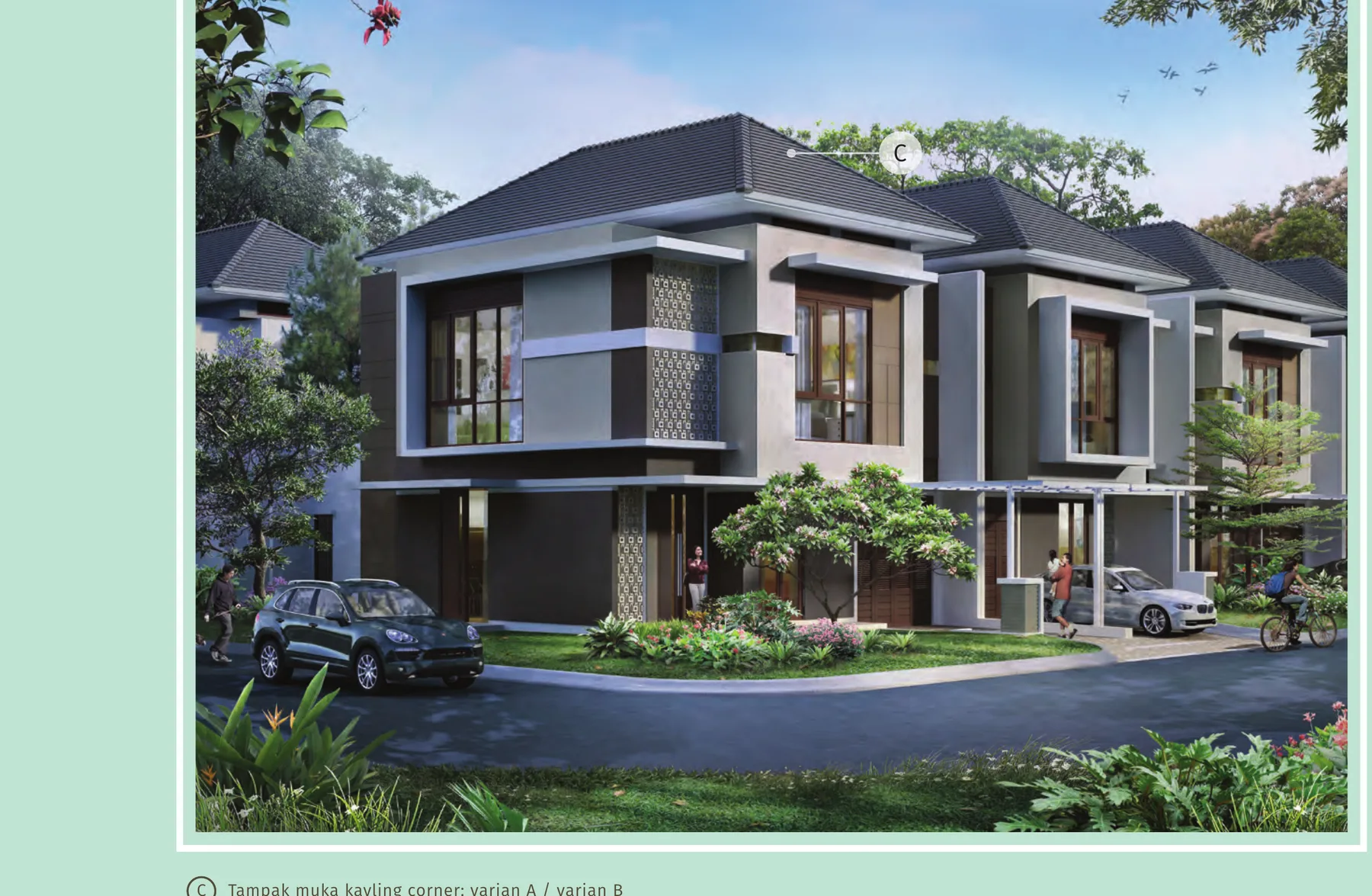 Btari 9 Corner — double fasad & dinding krawangan