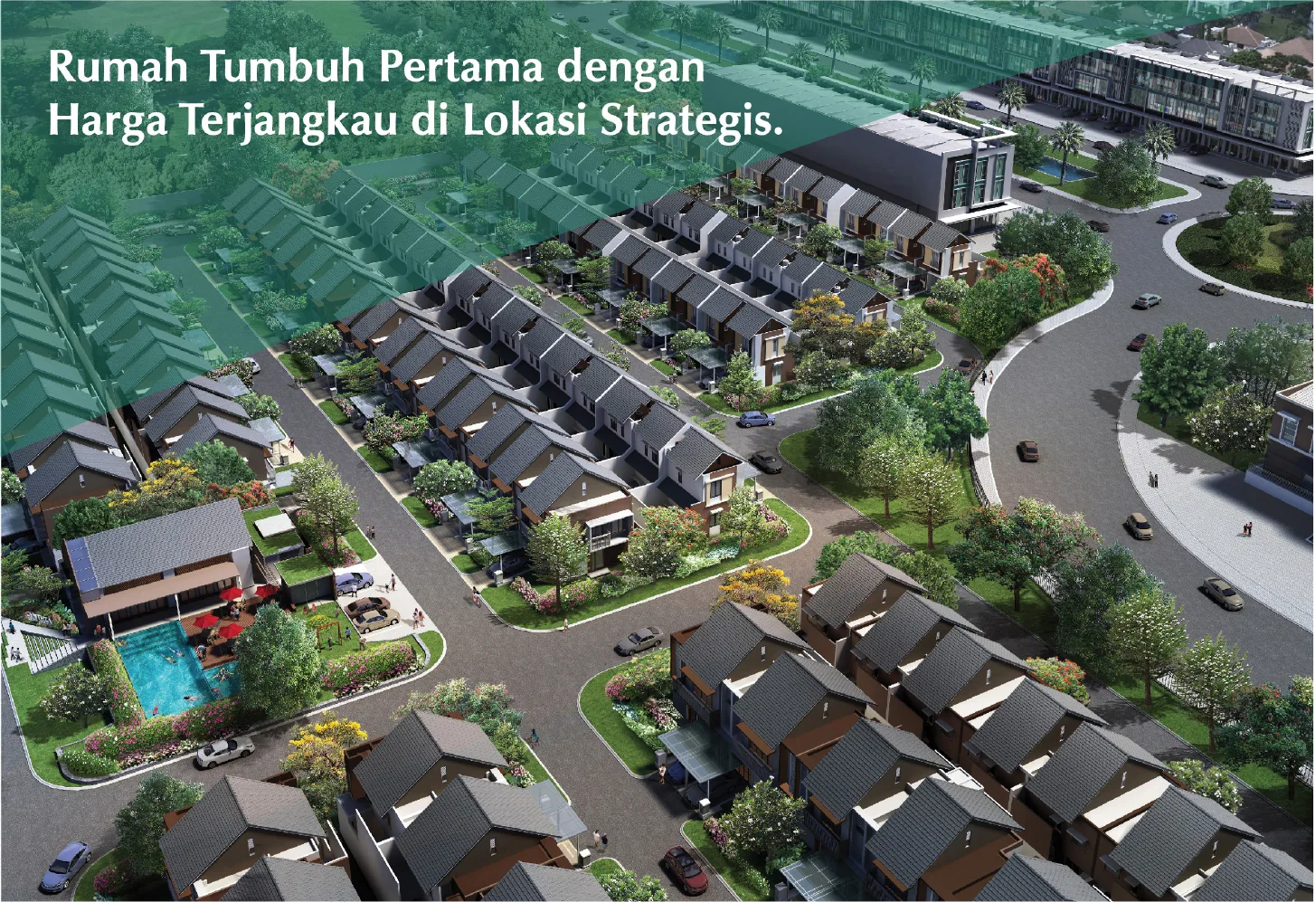 Aerial view cluster Chelsea & Cherry — Summarecon Bandung