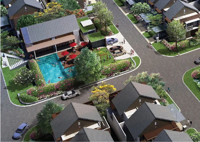 Clubhouse & kolam renang — fasilitas cluster Chelsea Cherry