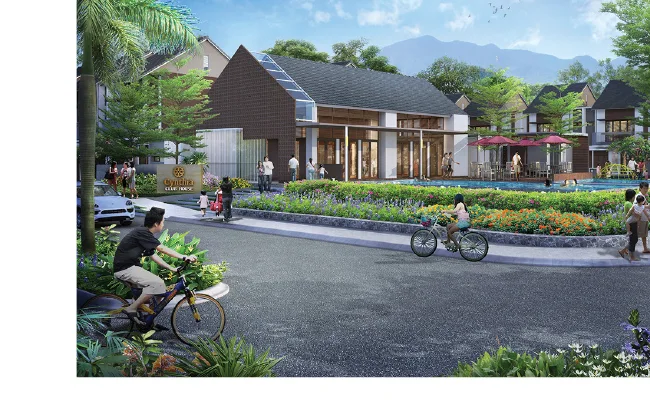 Streetscape Chelsea Cherry — suasana lingkungan cluster