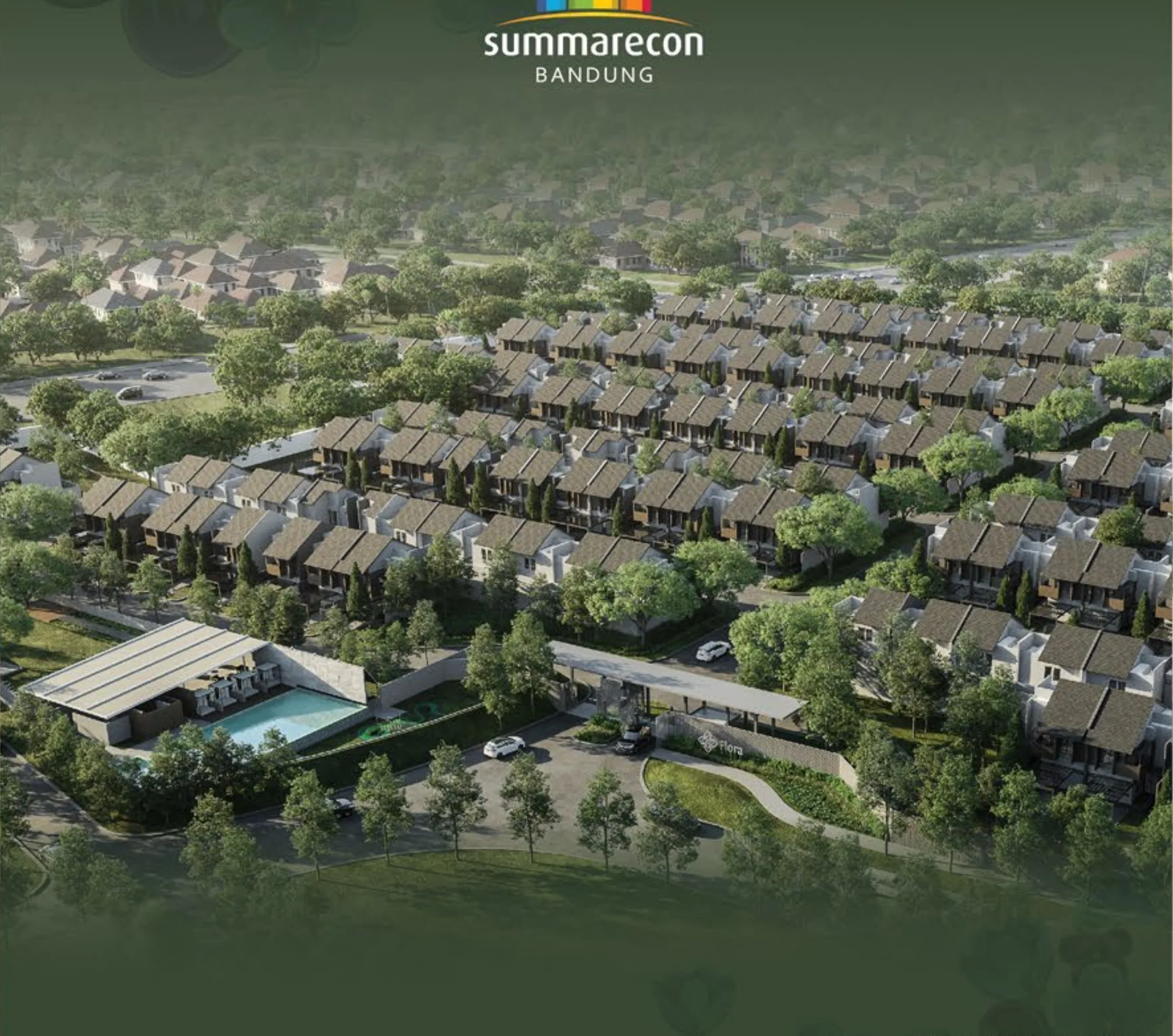 Deretan unit Freya — streetscape Flora