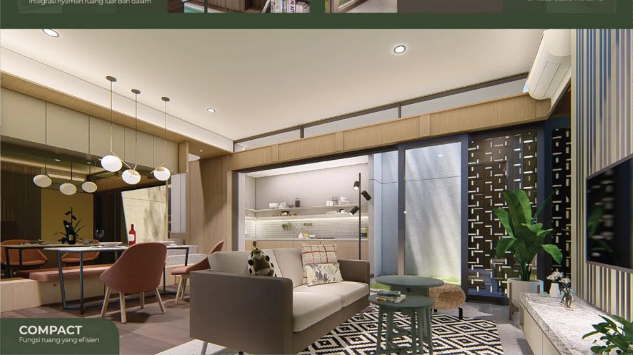 Interior Compact — living room open plan Flora