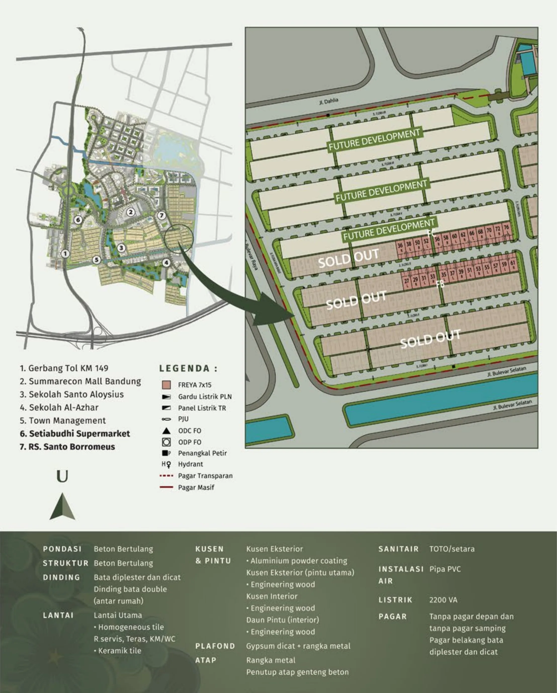 Siteplan Flora — Summarecon Bandung