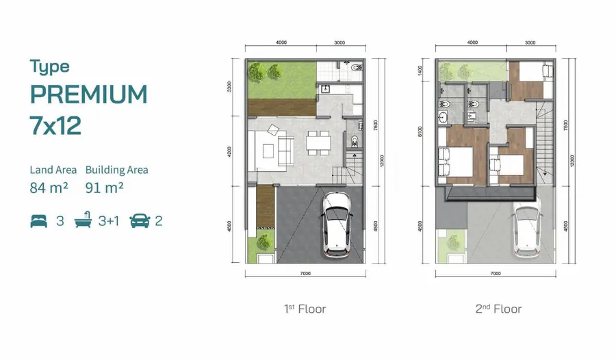 Premium 7×12 — Floorplan